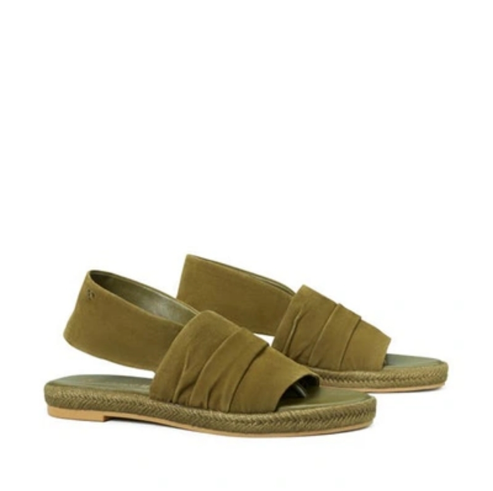 Tory Burch Suede Slingback Sandals Green NWOT - Picture 4 of 12